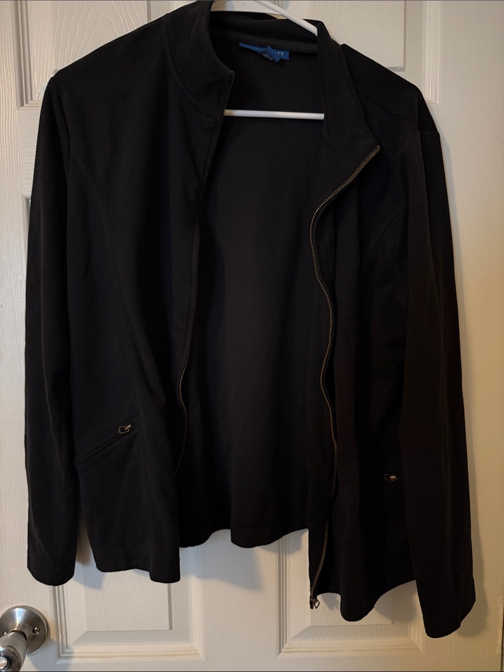 Woman dressy Black Zip-Front Jacket
